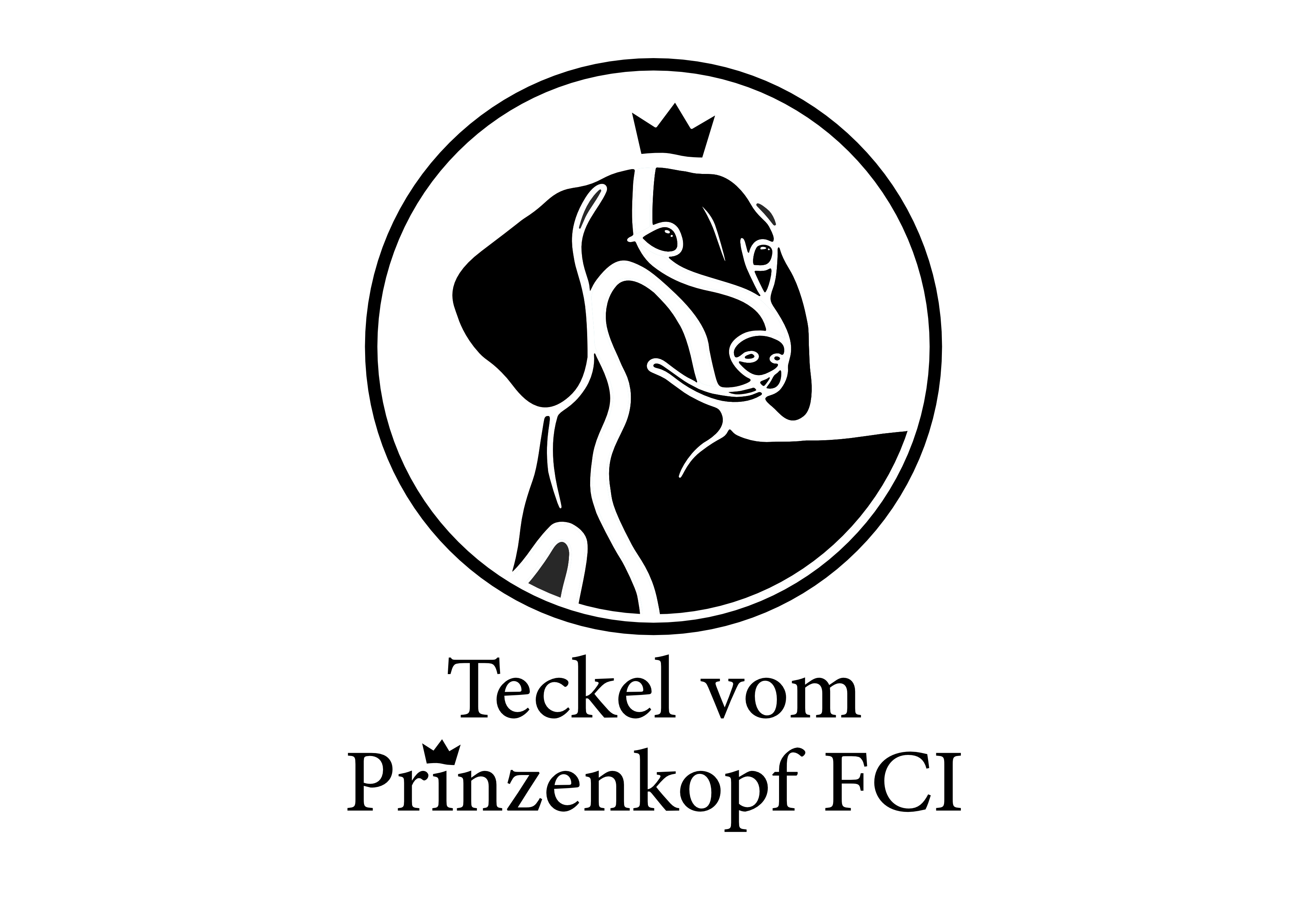 Dackel Logo Schwarz Weiß